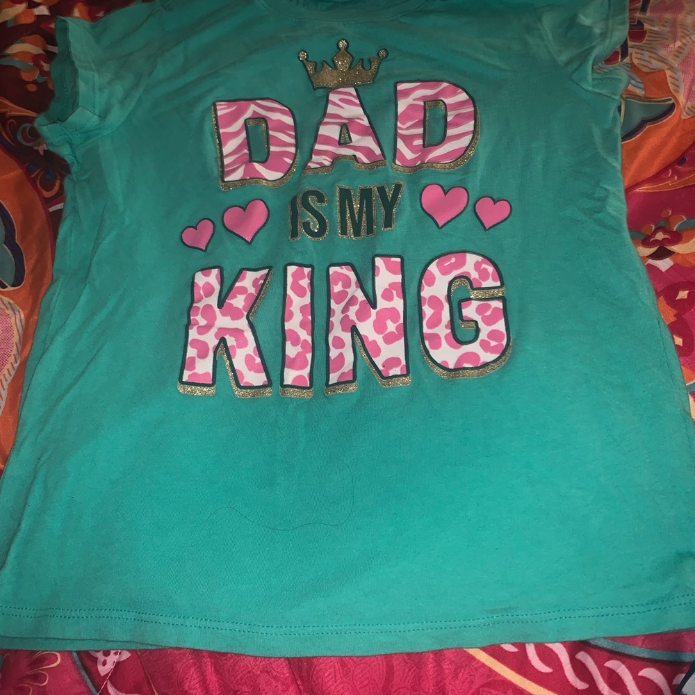 Place Teal Shirt with Pink and Gold Accents